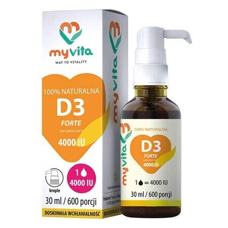 MyVita Vitamin D3 4000 IU Forte, Tropfen, 30 ml