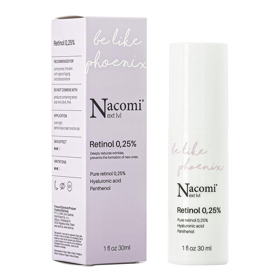 Nacomi Next Level, serum with retinol 0.25%, 30 ml