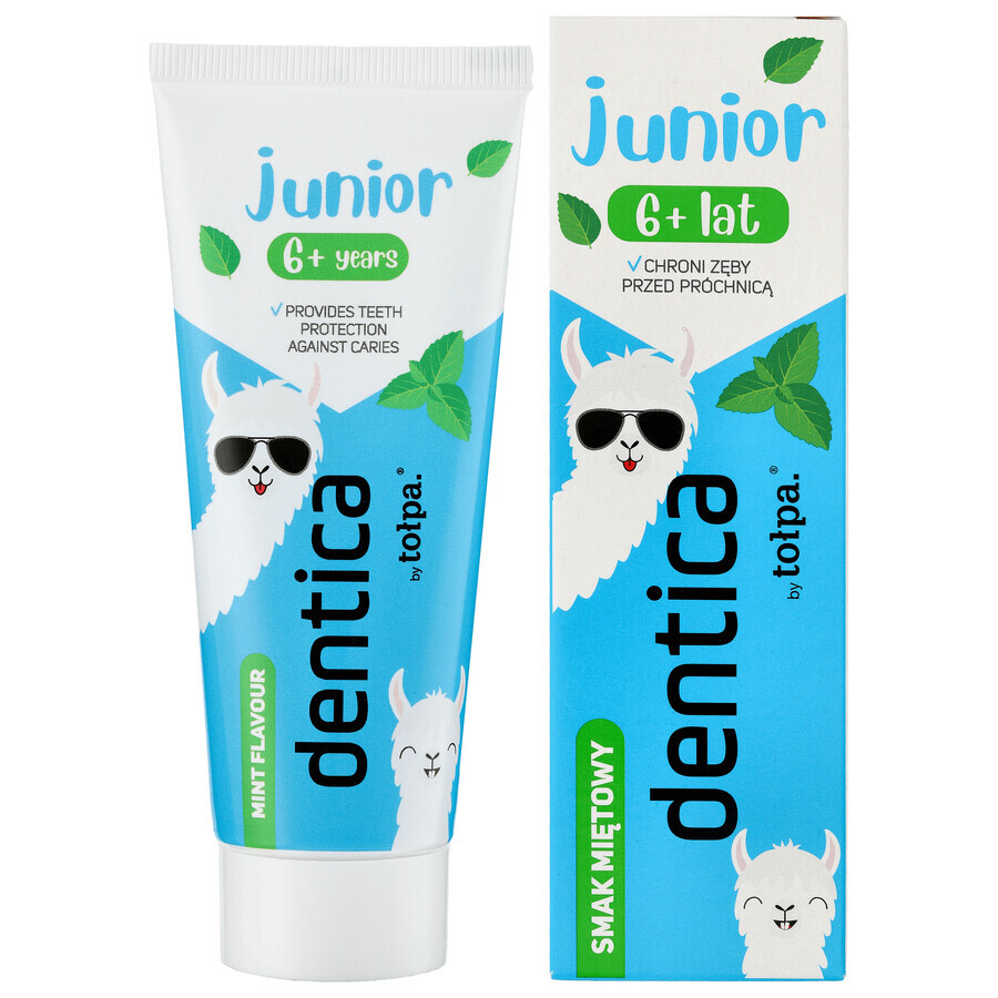 Dentica Junior, Zahnpasta für Kinder ab 6 Jahren, Minzgeschmack, 50 ml