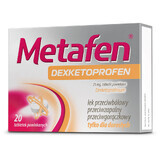 Metafen Dexketoprofen 25 mg, 20 comprimés pelliculés