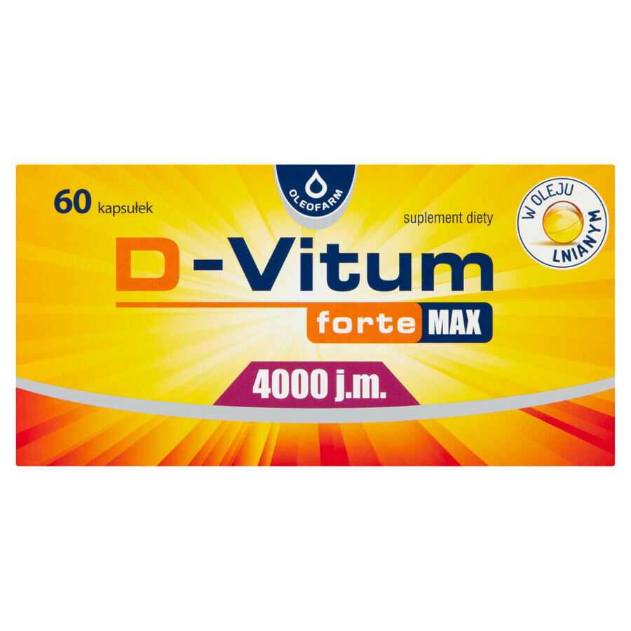 D-Vitum Forte Max 4000 UI, 60 cápsulas