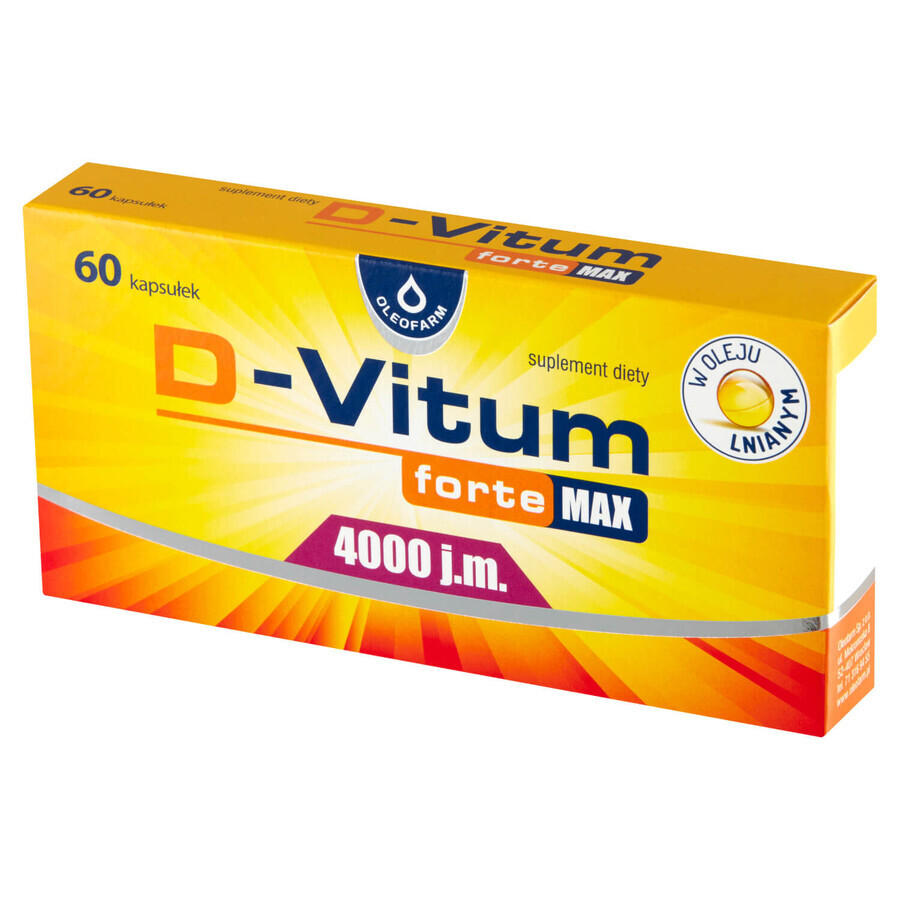 D-Vitum Forte Max 4000 UI, 60 cápsulas