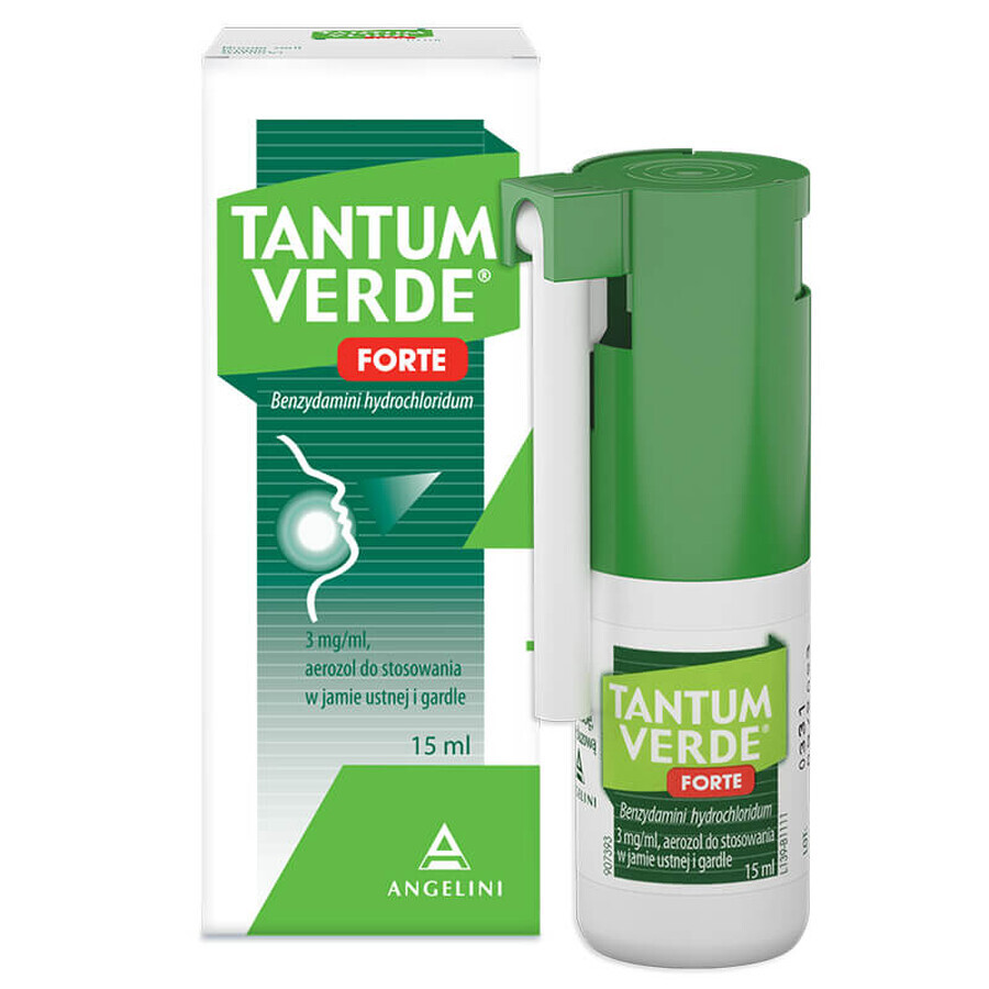 Tantum Verde Forte 3 mg/ml, mouth and throat spray, 15 ml