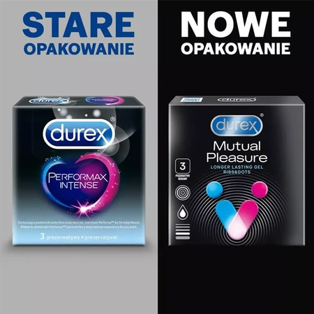Durex Mutual Pleasure, prezervative cu lubrifiant de îmbunătățire a actului sexual, cu nervuri și conducte, 3 bucăți