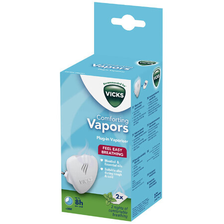 Vicks Comforting Vapors, Kontaktöl-Diffusor + 2 Nachfüllpackungen, Menthol-Duft