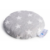 Bocioland, round thermoformer with cherry seeds, 13 cm, gray stars, 1 pc