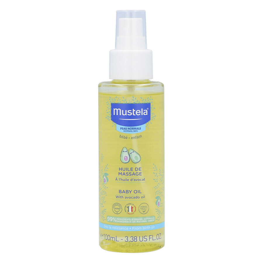 Mustela Sun set, Baby on the go - trockene Haut, Sonnenschutzmilch, SPF 50, 40 ml + Massageöl, 100 ml