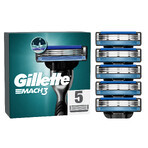 Gillette Mach 3, cartuchos de repuesto, 5 piezas