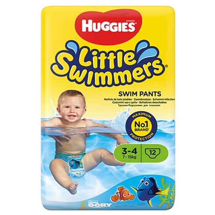 Huggies Little Swimmers, Slips, zum Schwimmen, Where's Dory, Größe 3-4, 7-15 kg, 12 Stück