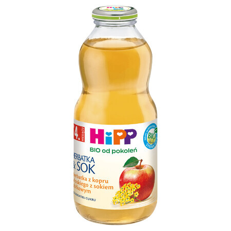 HiPP Tee &amp; Saft Bio, Fencheltee mit Apfelsaft, nach 4 Monaten, 500 ml