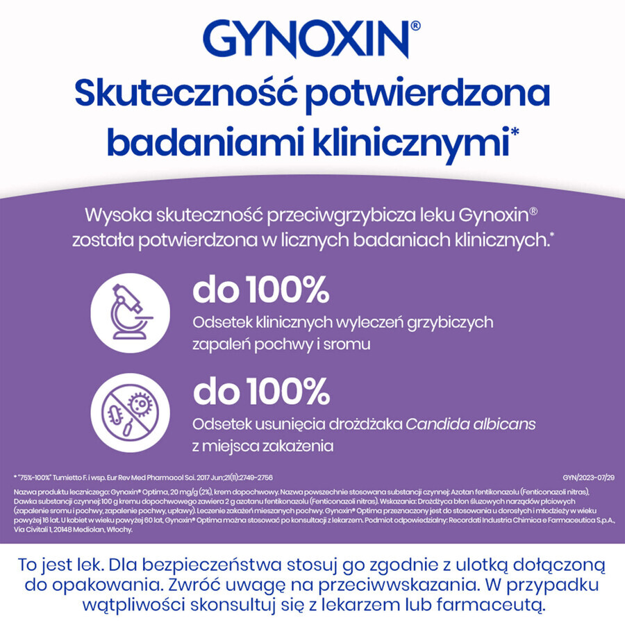 Gynoxin, 20 mg/g (2%), crème vaginale, 30 g