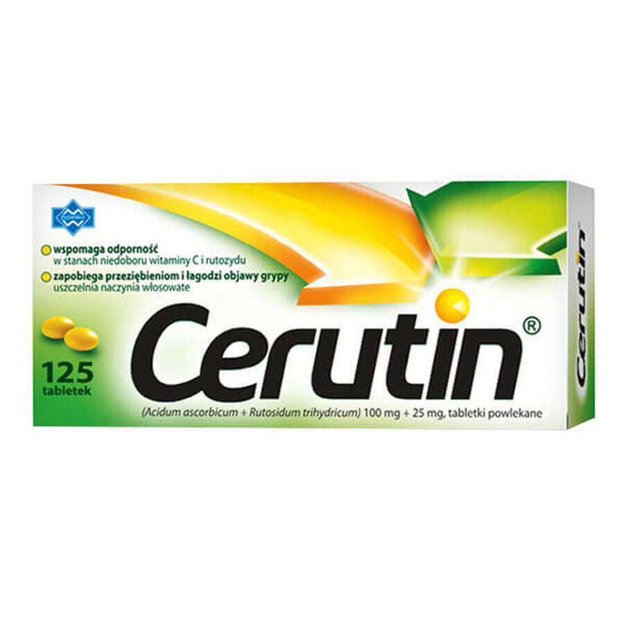 Cerutin 100 mg + 25 mg, 125 comprimés 