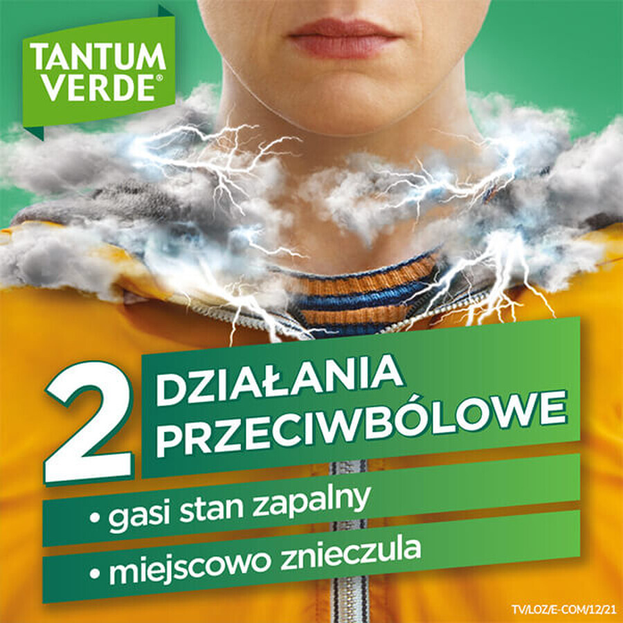 Tantum Verde 3 mg, Eukalyptus-Geschmack, 20 harte Lutschtabletten