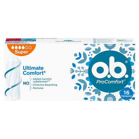 O.B. ProComfort, Hygienetampons, Super, 16 Stück