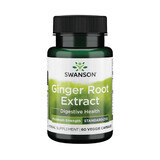 Swanson Extract de rădăcină de ghimbir, ghimbir, 60 capsule vegetariene