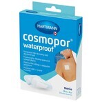 Cosmopor Waterproof, absorbierender Verband, selbstklebend, wasserdicht, steril, transparent, 10 cm x 8 cm, 5 Stück