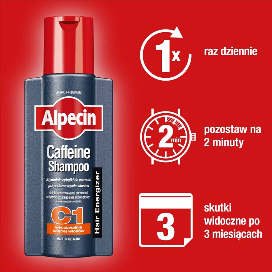 Alpecin Caffeine, șampon de păr C1, 250 ml