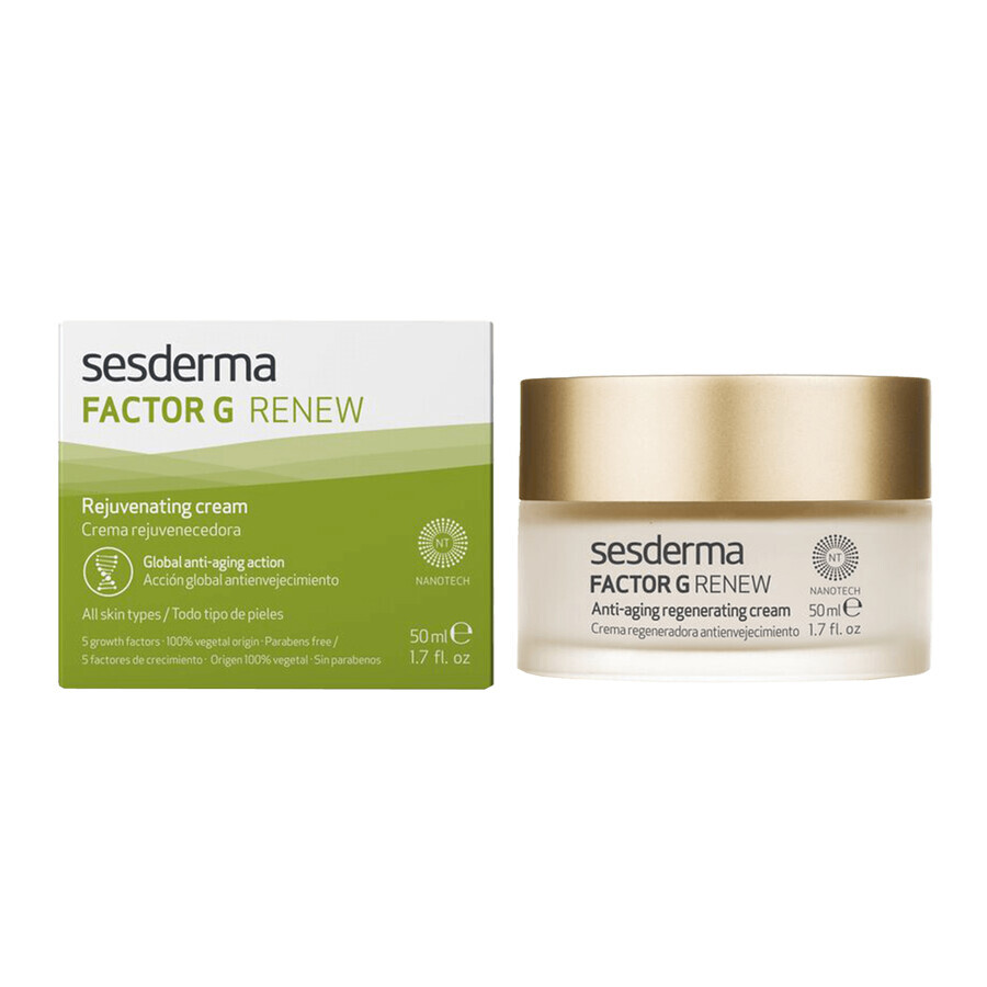 Kit Sesderma Factor G Renew, crema viso ringiovanente, 50 ml + siero ringiovanente, 30 ml