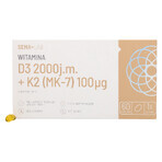 SEMA Lab Vitamin D3 2000 IU + K2 (MK-7) 100 µg, 60 Weichkapseln