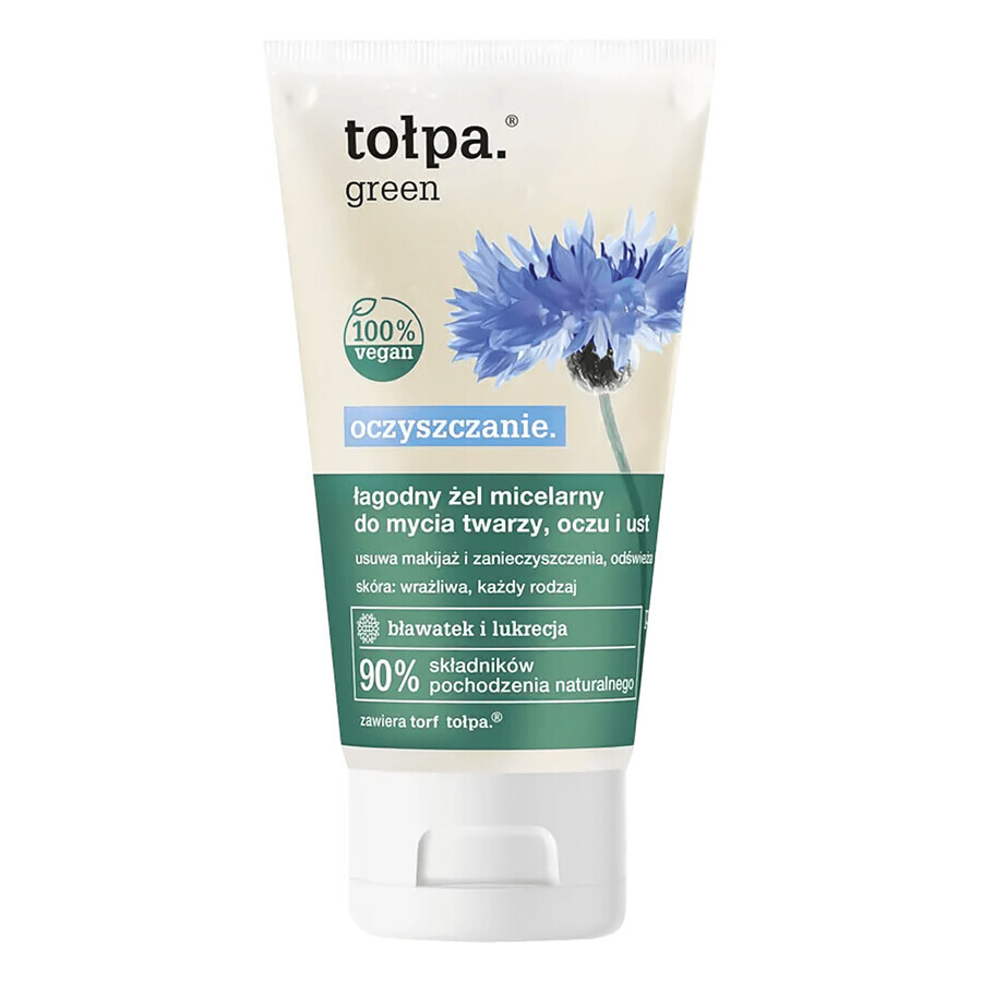 Tolpa Green, Cleansing, Micellar gel for face and eyes, 150 ml