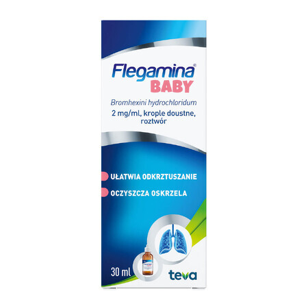 Phlegamina Baby 2 mg/ml, oral drops, solution, 30 ml