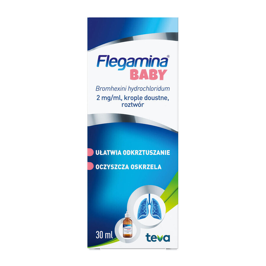 Phlegamina Baby 2 mg/ml, oral drops, solution, 30 ml