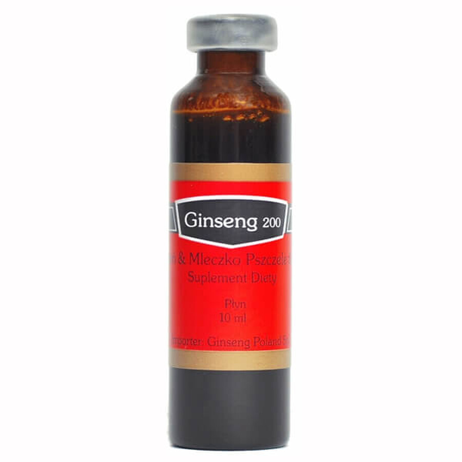 Ginseng 200, Ginseng, Gelée Royale und Honig, 10 Fläschchen zu je 10 ml