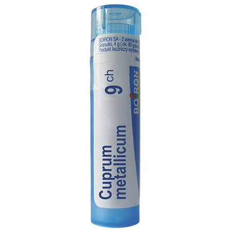 Boiron, Cuprum metallicum 9 CH, granuli, 4 g