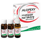 Alopexy 5% (50 mg/ml) solution for cutaneous application, 3 x 60 ml