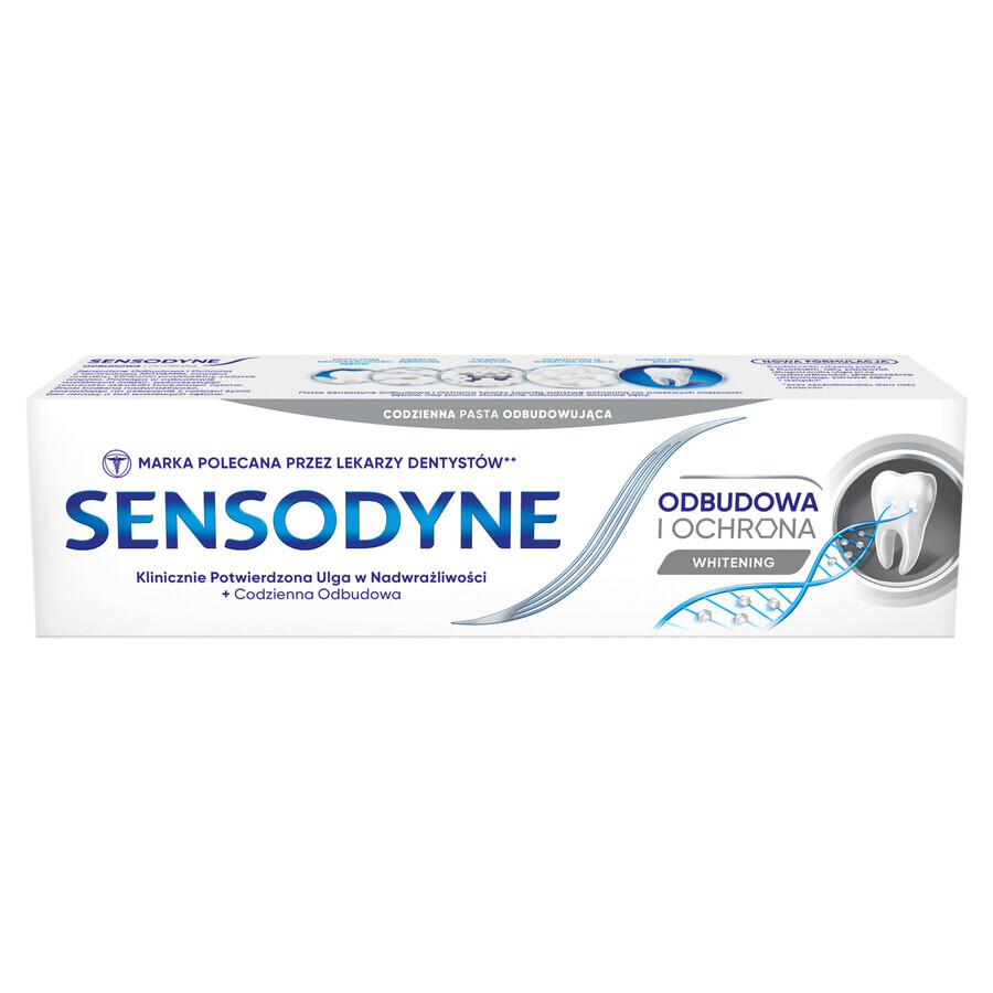 Sensodyne Restoration and Protection Whitening, aufhellende Zahnpasta für überempfindliche Zähne, 75 ml