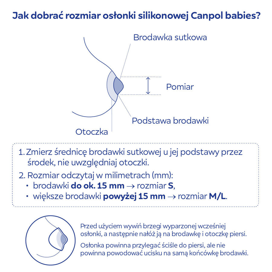 Canpol Babies EasyStart Silicone Breast Shields, Size M/L, 2 Pieces