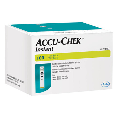 Accu-Chek Instant, Messgerät Teststreifen, 100 Einheiten