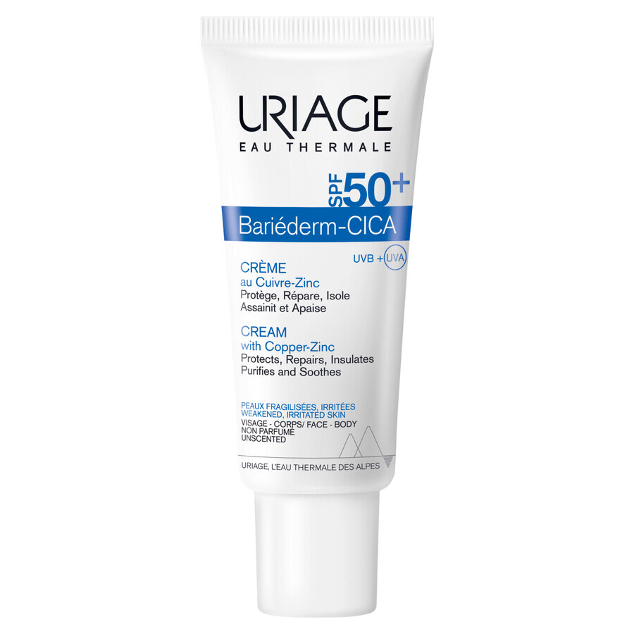 Uriage Bariederm, Cica, crème SPF 50+, 40 ml