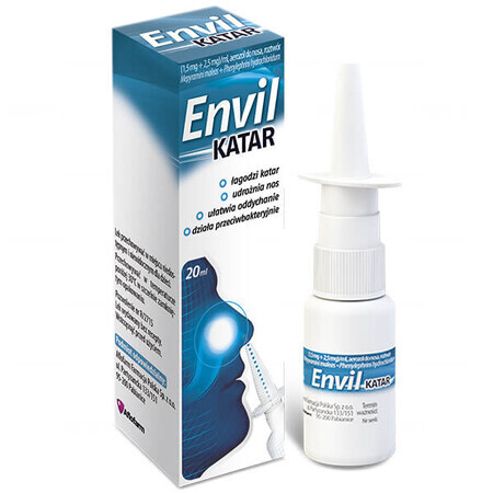 Envil Secreción nasal (1,5 mg + 2,5 mg)/ml, aerosol nasal, 20 ml