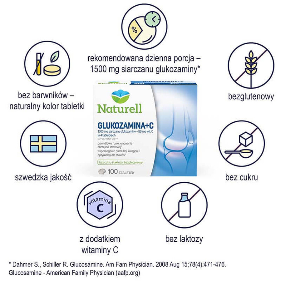 Naturell Glucosamin + C, 100 Tabletten