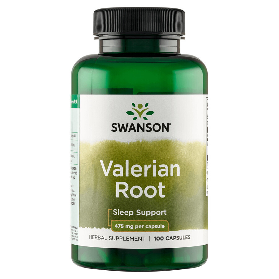 Swanson Valerian Root, valeriană, 100 capsule