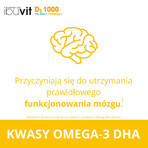 Ibuvit D3 1000 + K2 MK-7 Omega 3, für Kinder ab 6 Jahren, Jugendliche und Erwachsene, 30 Kapseln ZERSTÖRTE VERPACKUNG