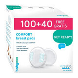 BabyOno, breast pads, Comfort, 100 pcs + 40 pcs free