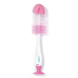 BabyOno, brush for bottle and teat, pink, 1 pc.