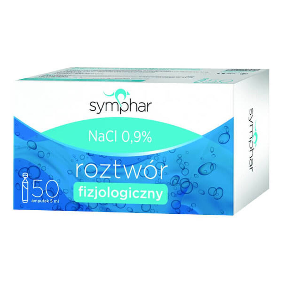 Symphar, NaCl 0,9% physiologische Lösung, Ampullen, 50 x 5 ml DEFEKTE VERPACKUNG