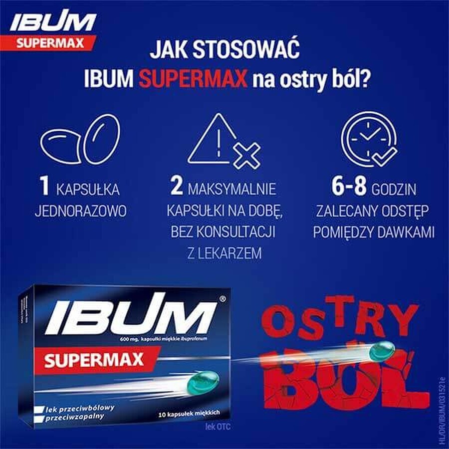 Ibum Supermax 600 mg, 10 Weichkapseln