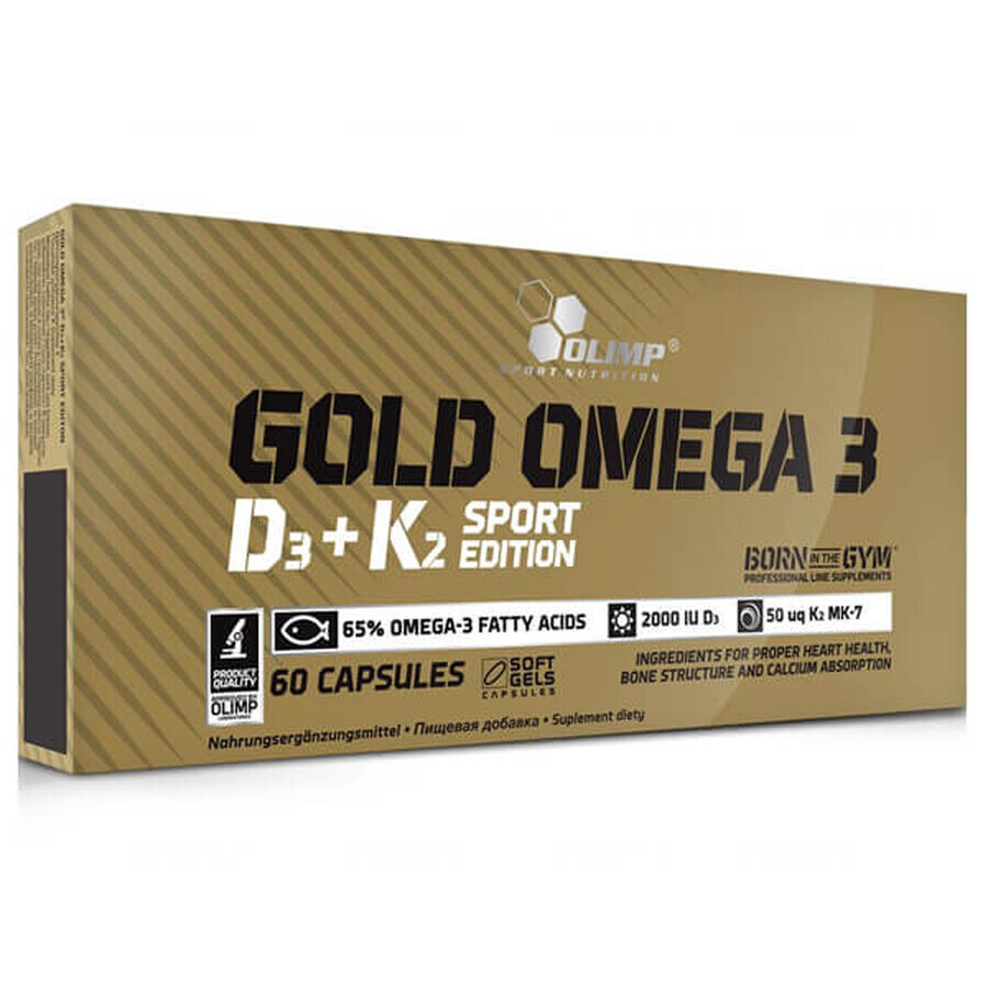 Gold Omega 3 D3 + K2 Sport Edition, 60 Kapseln