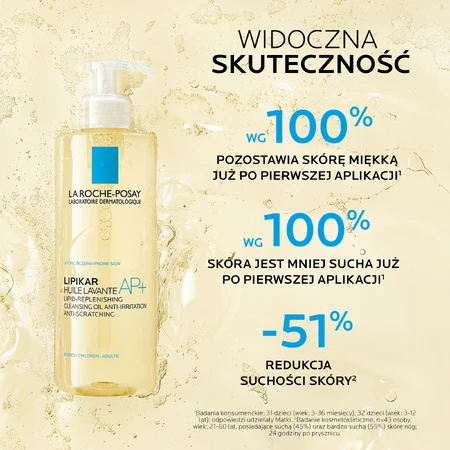La Roche-Posay Lipikar AP+, cleansing oil, lipid replenishment against skin irritations, 400 ml