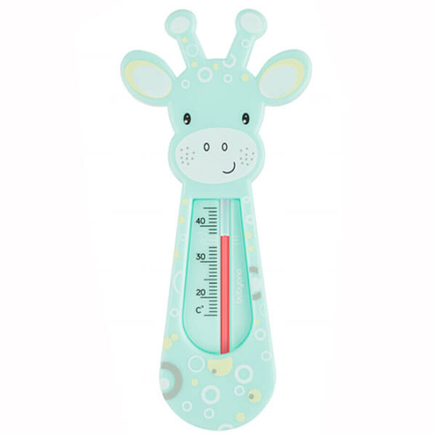 BabyOno, schwimmendes Badethermometer, Giraffe, mint, 1 Stück