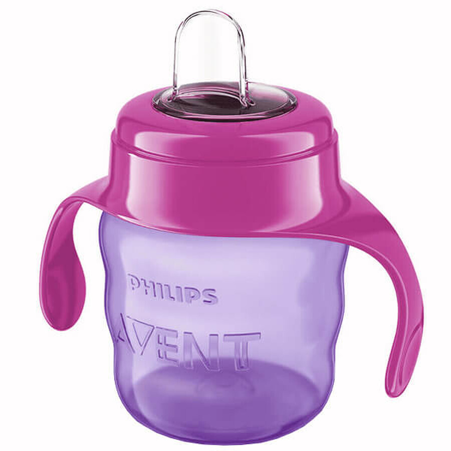 Avent, Tropfbecher mit Griffen und Silikonmundstück, rosa, SCF551/03, ab 6 Monaten, 200 ml