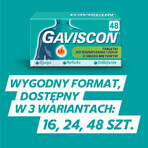 Gaviscon Tab with mint flavor 250 mg + 133.5 mg + 80 mg, 24 chewable tablets