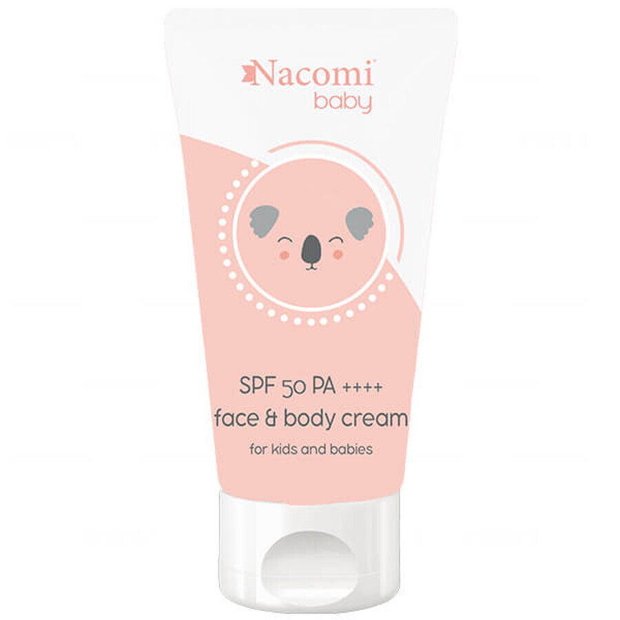 Nacomi Baby, Allwetter-, Gesichts- und Körpercreme für Kinder und Babys, SPF 50/PA++++, 50 ml