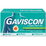 Gaviscon Tab with mint flavor 250 mg + 133.5 mg + 80 mg, 48 chewable tablets