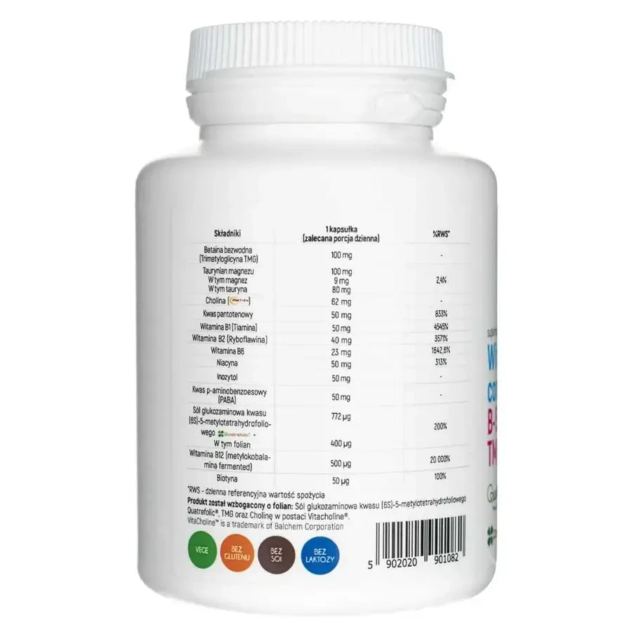 Aliness Vitamine B50 Methyl TMG Plus, 100 capsules