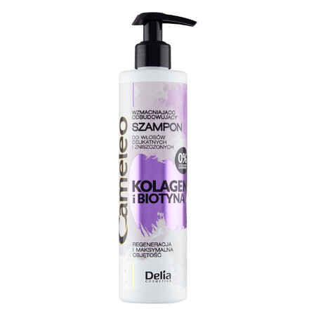 Delia Cameleo Collagen and Biotin, Șampon de întărire și reconstrucție pentru păr fin și deteriorat, 250 ml